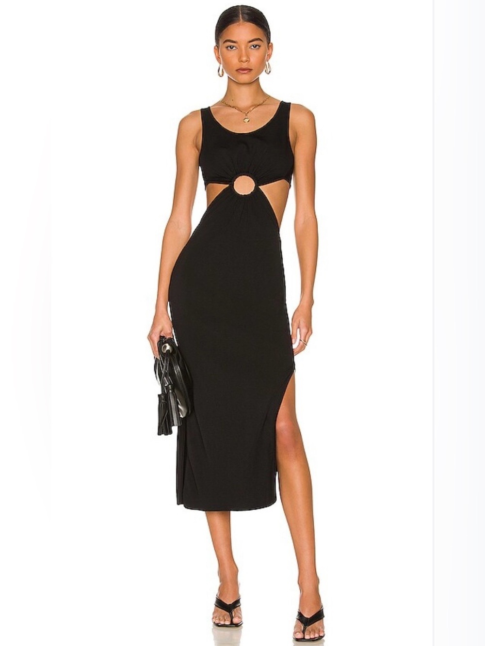 Solid & Striped Womens The Bailey Dress Sz Small Black Sleeveless Cut Out